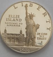 Gedenkmünze Ellis Island USA 1986 neuwertiger Zustand silber