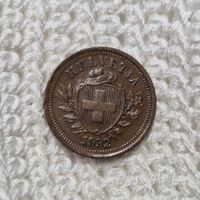 Prachvolle 1 Rappen Münze Jahrgang 1932