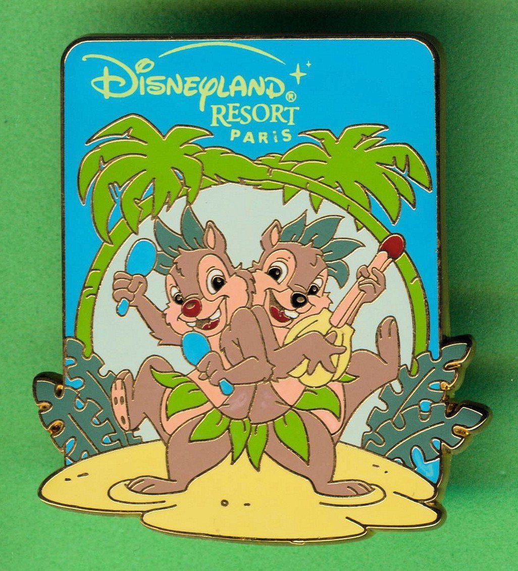 Disney Placchette & Badge: Disney   CHIP & CHAP  auf Hawaii – Usato da Winterthur venduto da Sammleroase