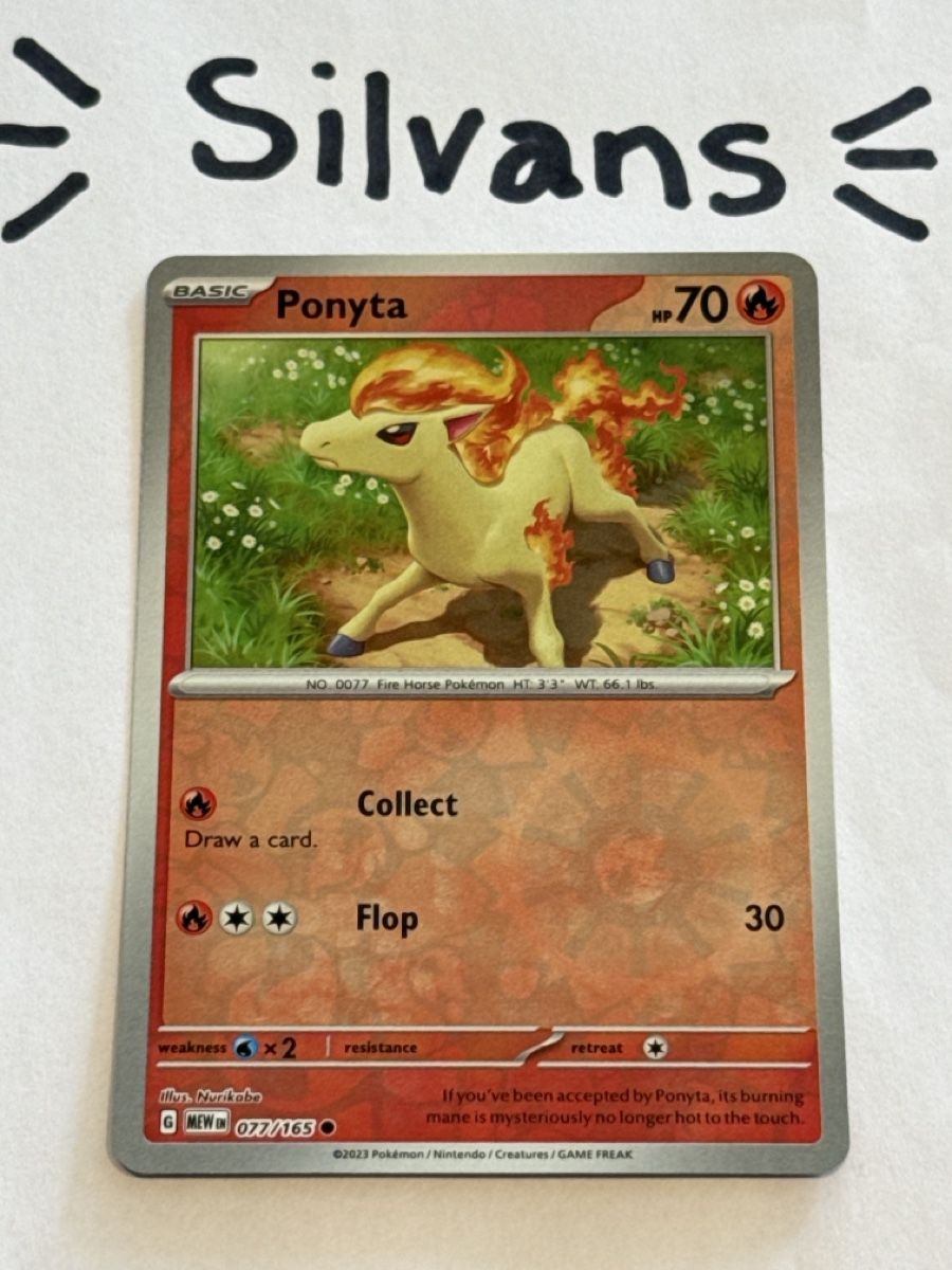 Pokémon Carte collezionabili: Ponyta Reverse Holo MEW 077 Englisch – Nuovo (secondo la descrizione) da Wil SG venduto da Silvans