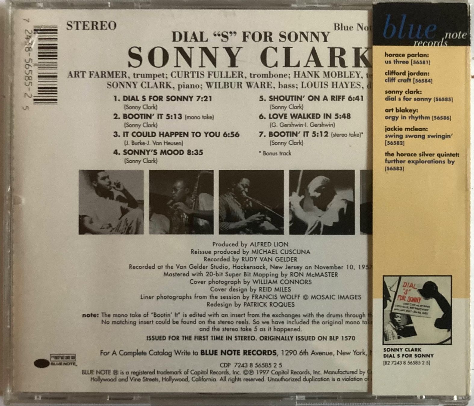 CDs: SONNY CLARK - DIAL "S" FOR SONNY – D'occasion à Poliez-Pittet par Newtown-Records 1