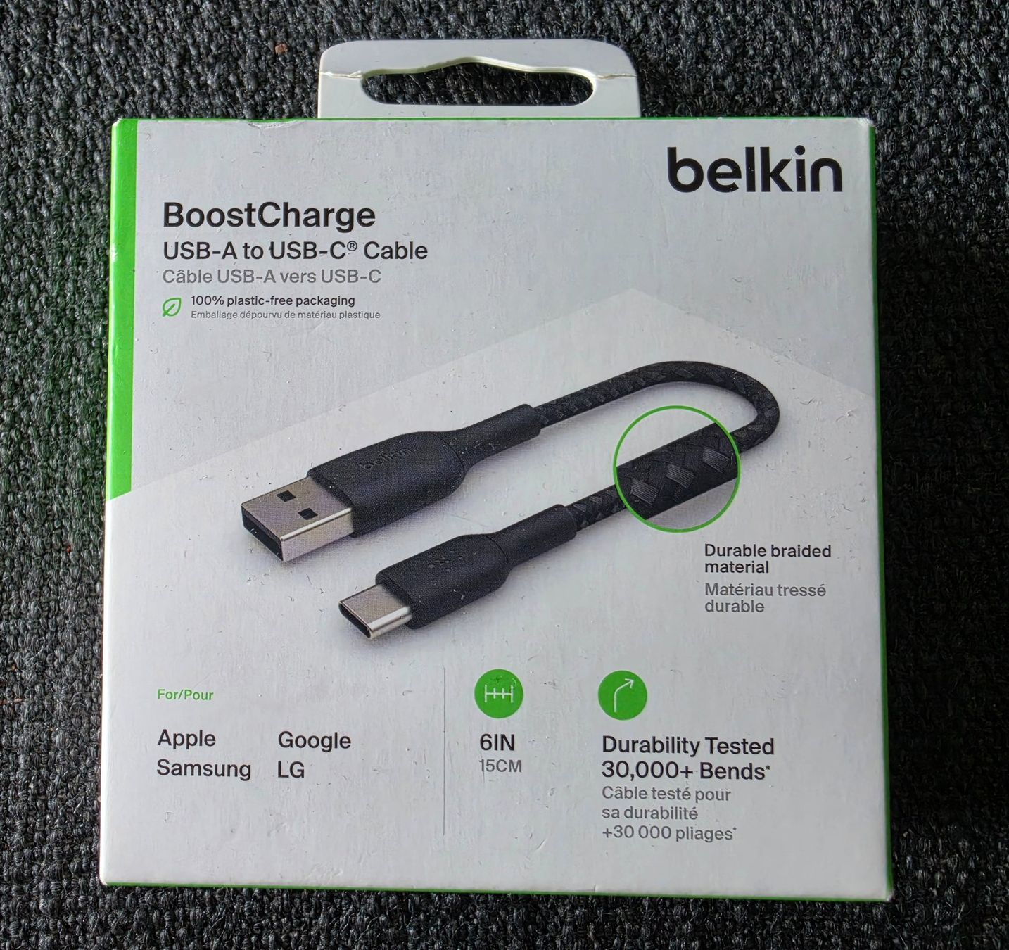 Belkin Cavi: Belkin BoostCharge USB-A to USB-C 15cm – Nuovo e nell'imballaggio originale da Bern venduto da nic_k9sl