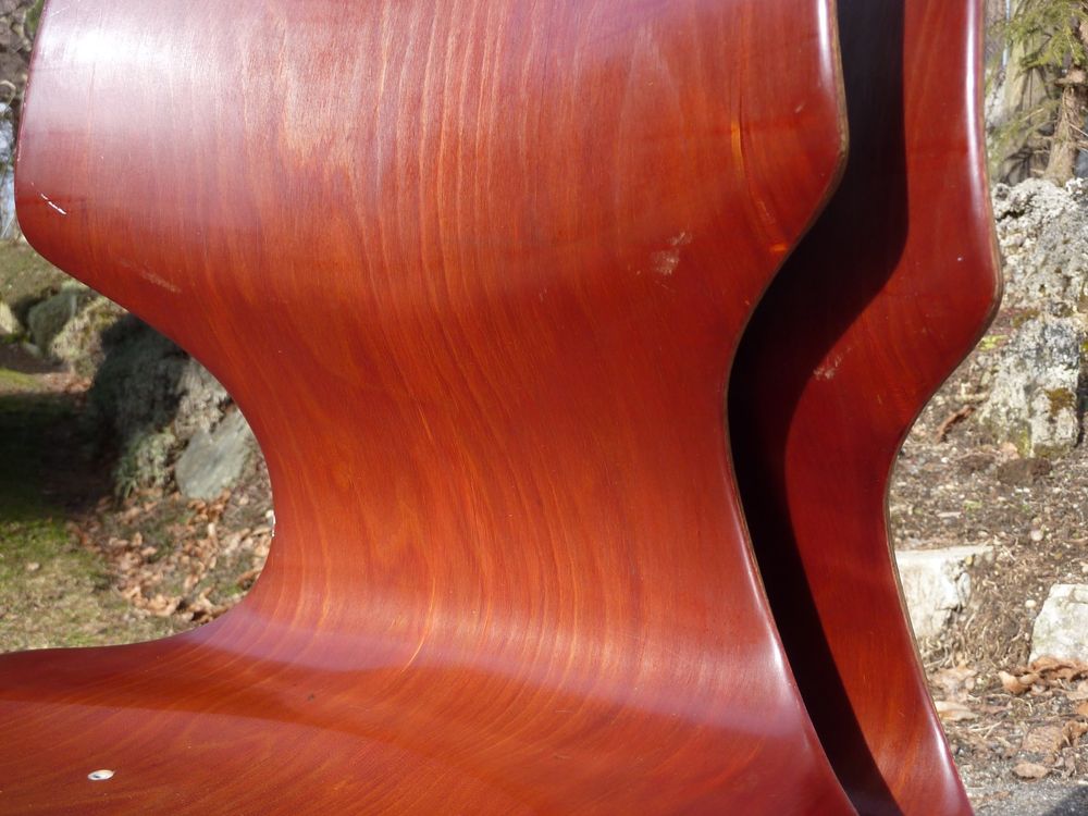 2 Stühle Stapelstühle Holzstühle stapelbar FLÖTOTTO PAGWOOD 10