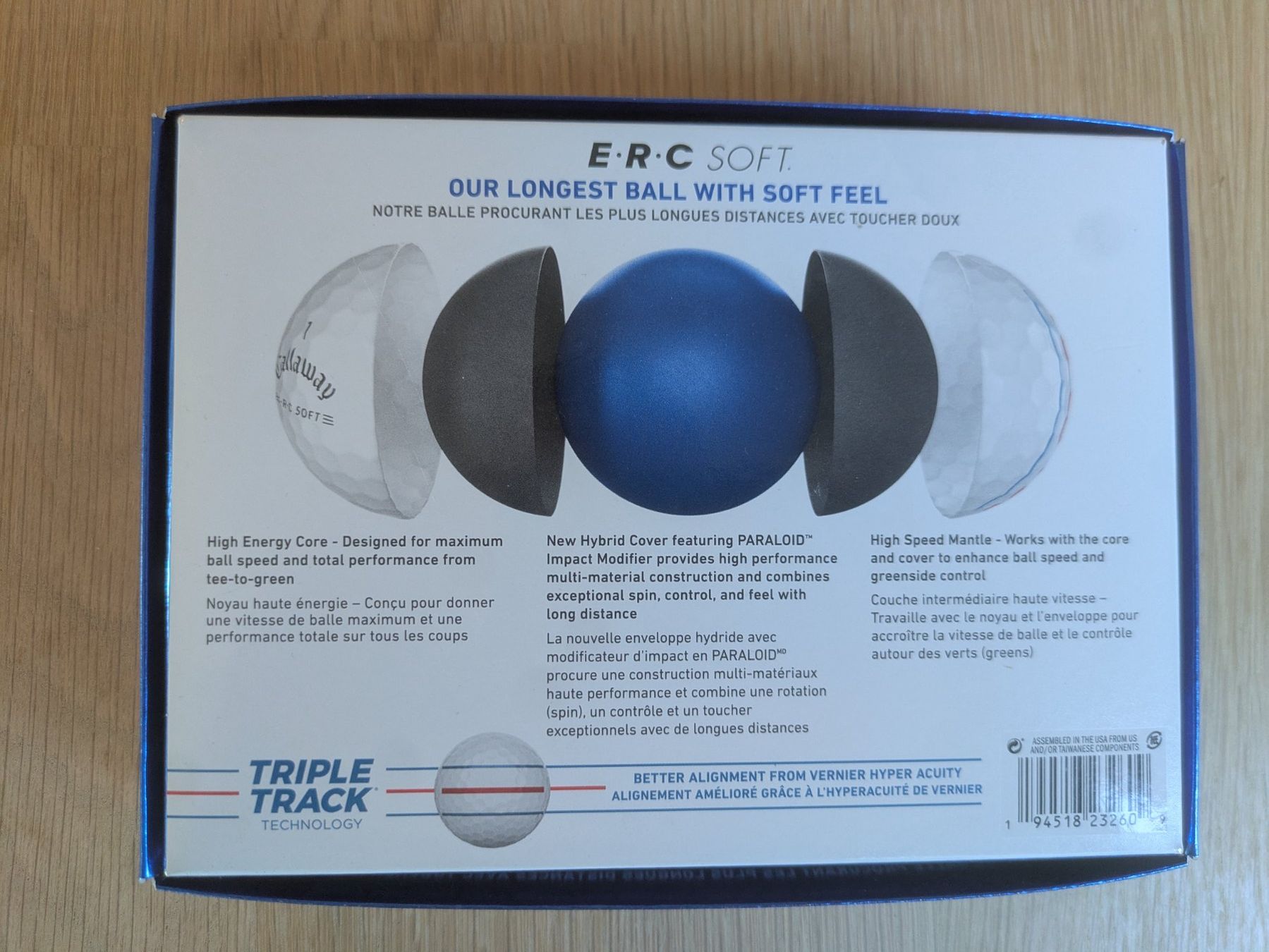Callaway Palloni: Callaway ERC Soft (Triple Track) – Nuovo e nell'imballaggio originale da Granges-Marnand venduto da abi_rtx8 1