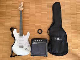 E-Gitarre Set mit Verstärker, Tasche & Kabel - Einsteiger...