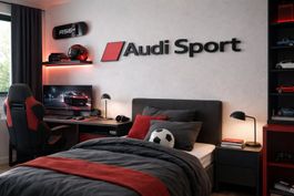 Audi Sport Wandlogo 130 cm | Garage Werkstatt Wanddeko