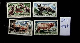 ST PIERRE-ET-MIQUELON SÉRIE DE TIMBRES NEUFS** 1964 /JU94