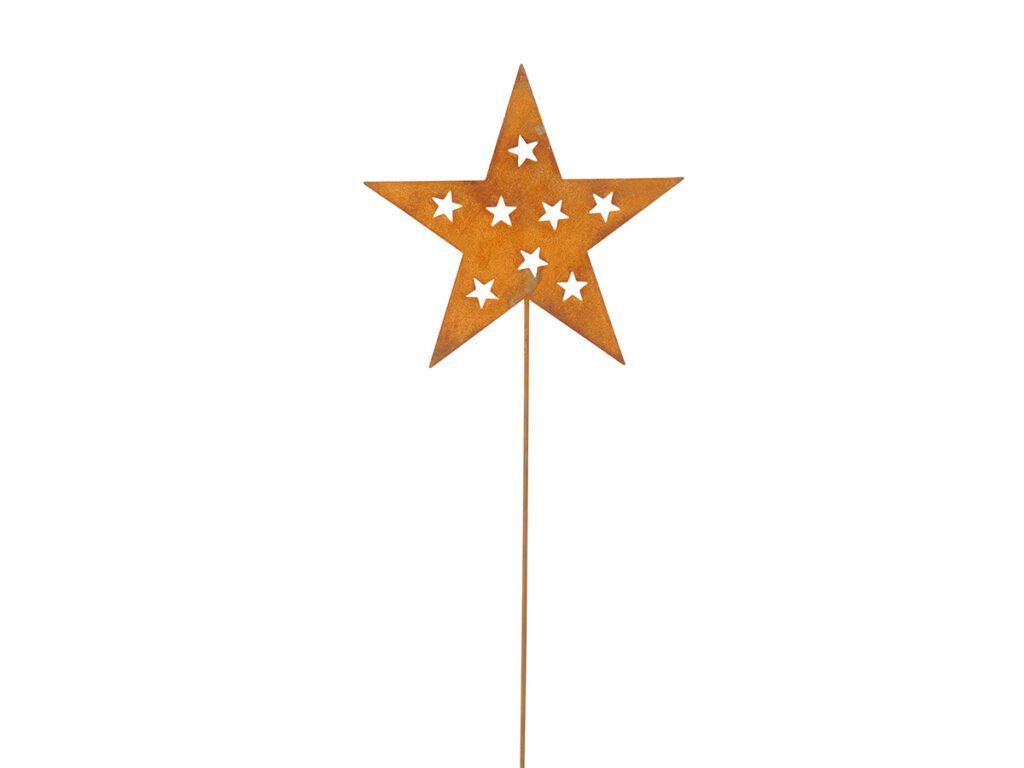 Tutte le decorazioni: Stern am Stab Rost 76cm – Nuovo e nell'imballaggio originale da Matzendorf venduto da Gartendeko-Shop