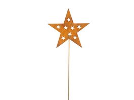 Stern am Stab Rost 76cm