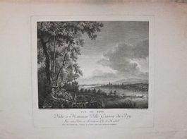 Vue du Rhin Radierung von Mechel 1759