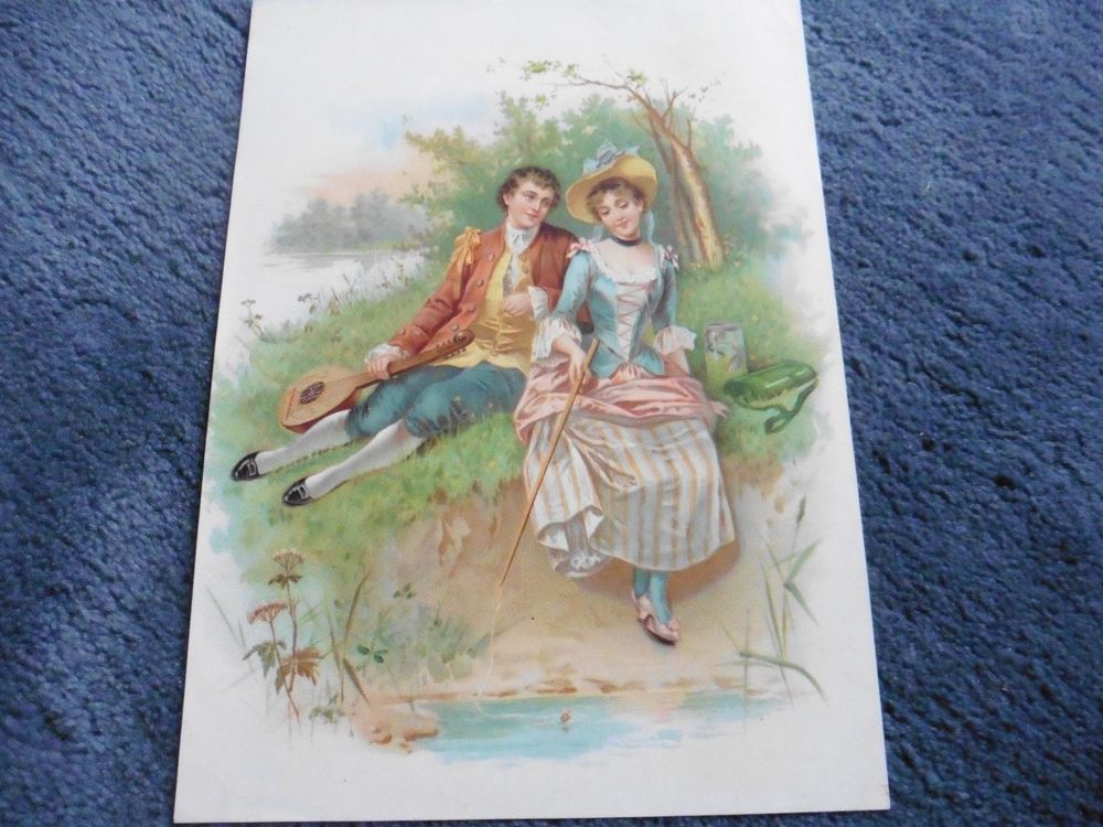 5 antike Litho um 1900,LiebesPaare, Kaufen auf Ricardo