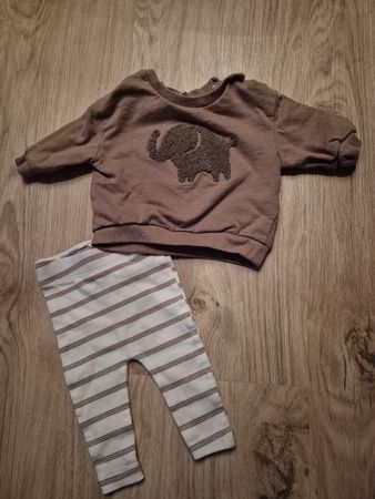 Baby Set Pullover und Hose braun gestreift Gr. 56 neuwertig