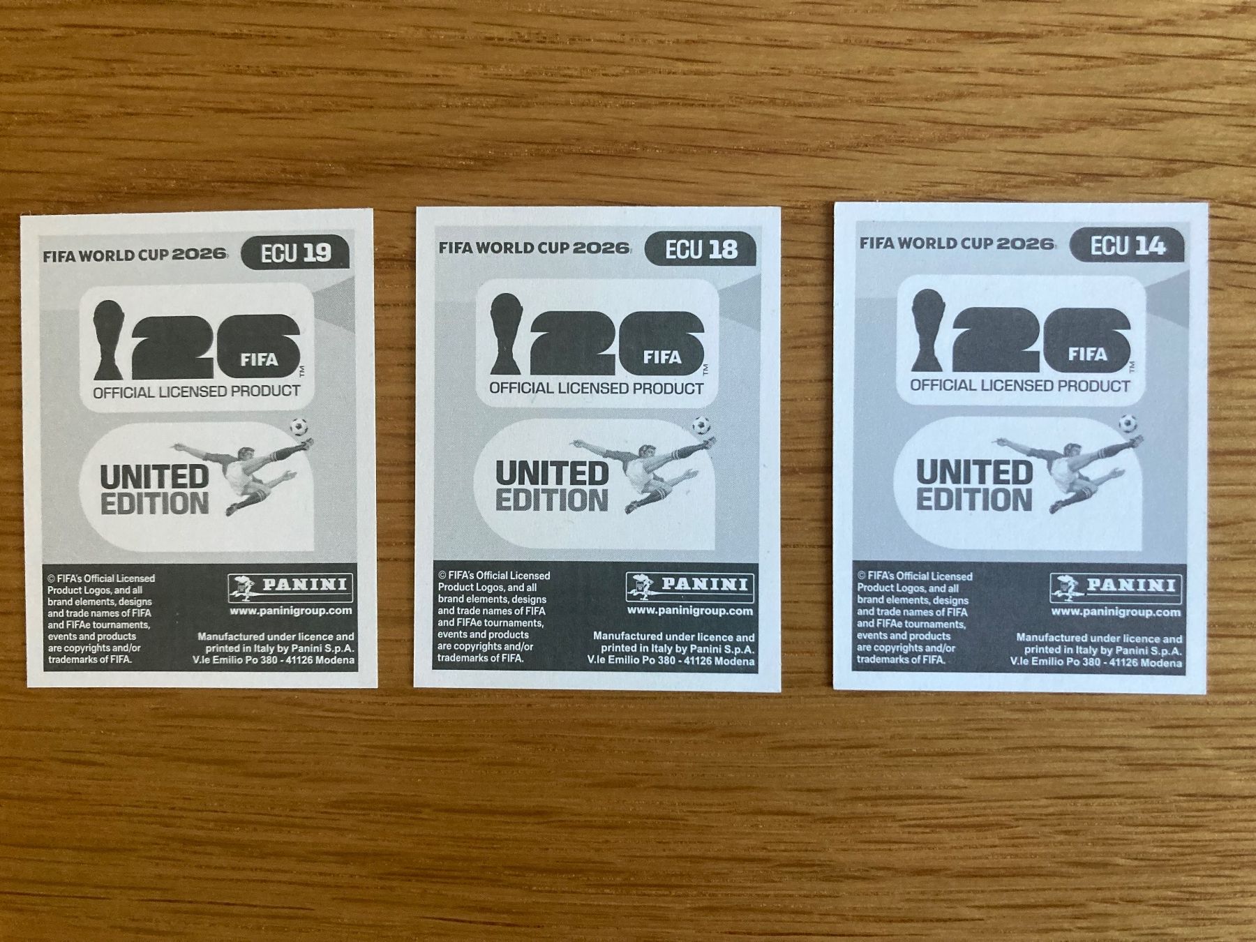 Panini Carte collezionabili: WM Sticker ECU 14, 18, 19 – Nuovo (secondo la descrizione) da Winterthur venduto da Whitefish 1