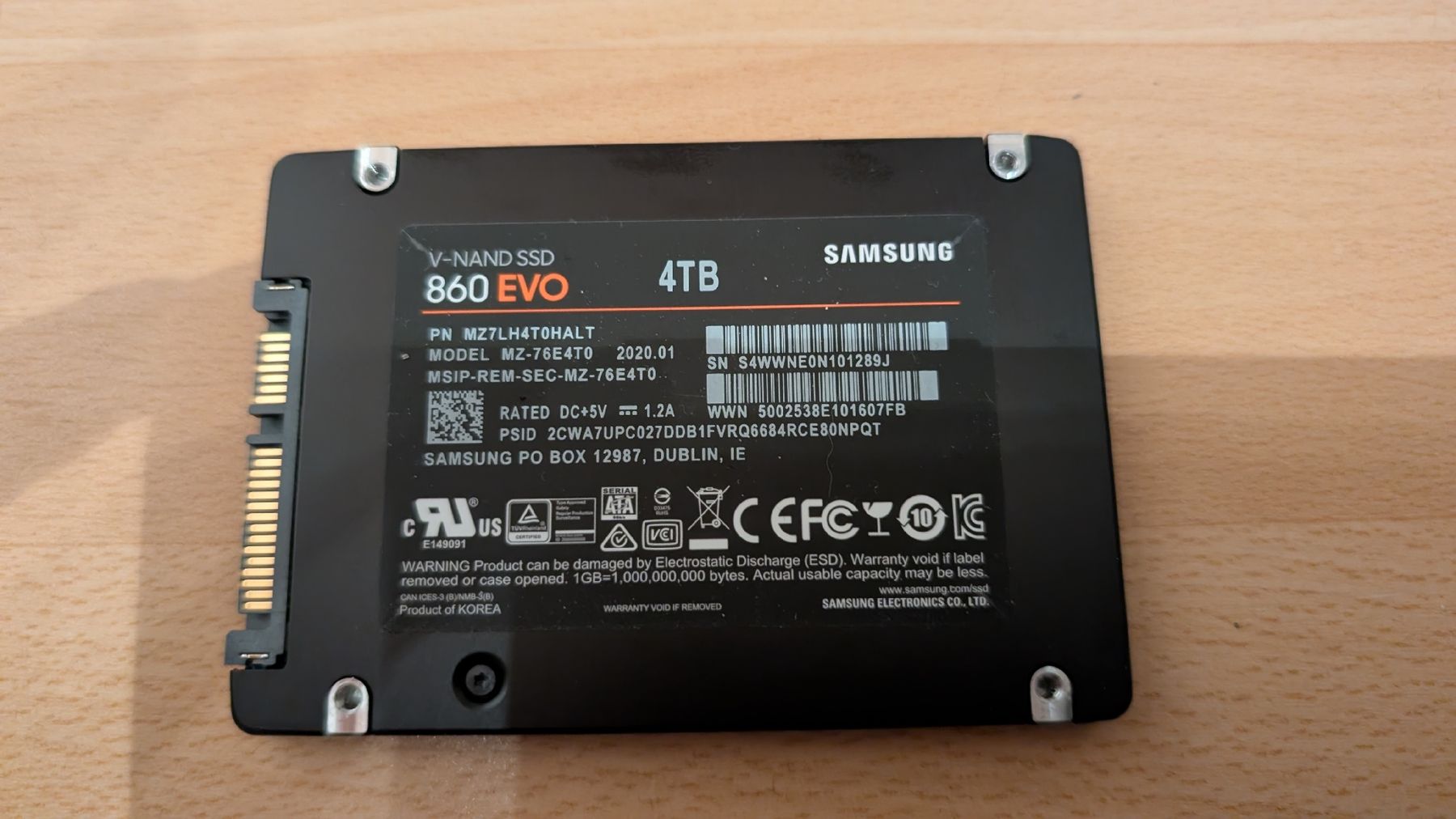 Samsung Dischi rigidi: 2.5" SSD Samsung 860 Evo 4TB – Usato da Aadorf venduto da Thepacman 1