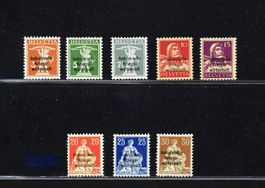 1918: IKW, komplette Serie mit dickem Aufdruck, ungestempelt