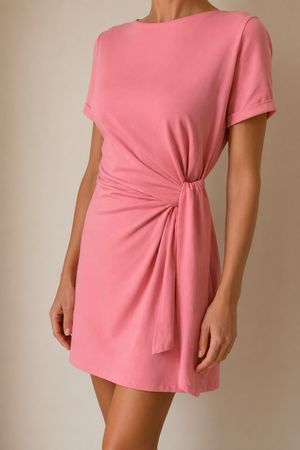 Sézane Pippa Short Dress XS – Bubblegum Pink – Bio-Baumwolle
