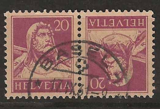 Tutti i francobolli: CHK19 - Se tenant K19  obl. – Usato da Trélex venduto da Phil_Albert