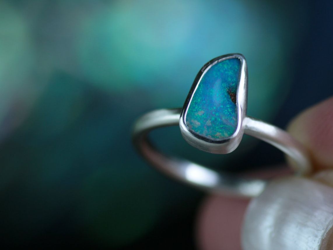 Anelli: MAREA • Designer Silberring 925 mit Opal · Ringgrösse EU 57 – Nuovo e nell'imballaggio originale da Bern venduto da OSONO.Design 3
