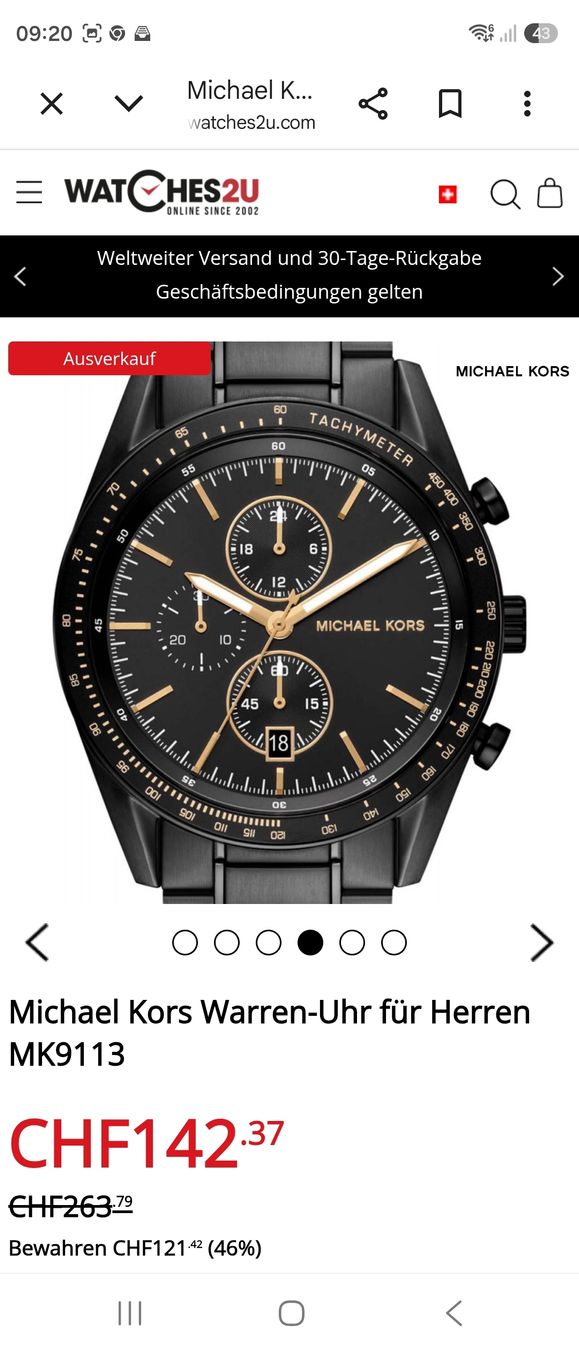 Michael Kors Orologi: Mk gold schwarz 9113  – Usato da halden venduto da ore_dbn5 6