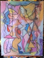 Gemälde " Kontur und Pastell" handmade 50×70