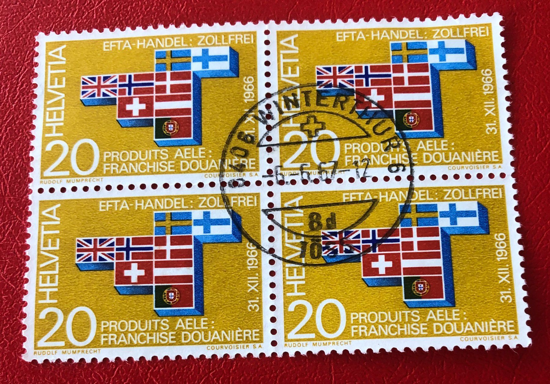 Tutti i francobolli: 4 er Block Nr.447 mit Stempel – Usato da Aarau venduto da Billa007