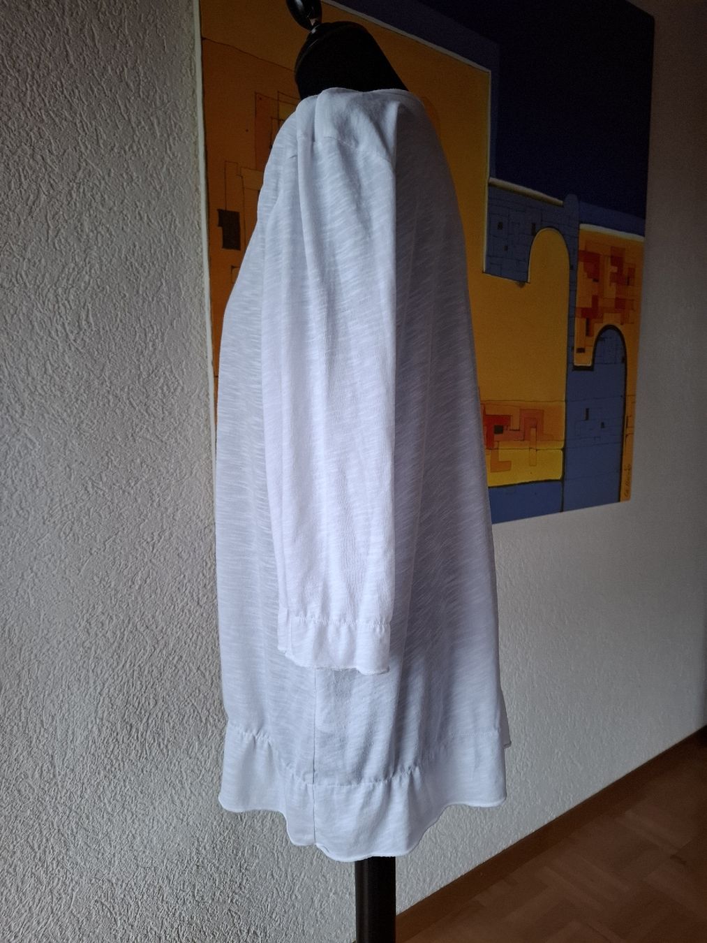 Tuniche: Damen Tunika Bluse Weiß Gr. XXL 48 boho Basic Casual 8 – Usato da Vinelz venduto da sonnenmond77 3