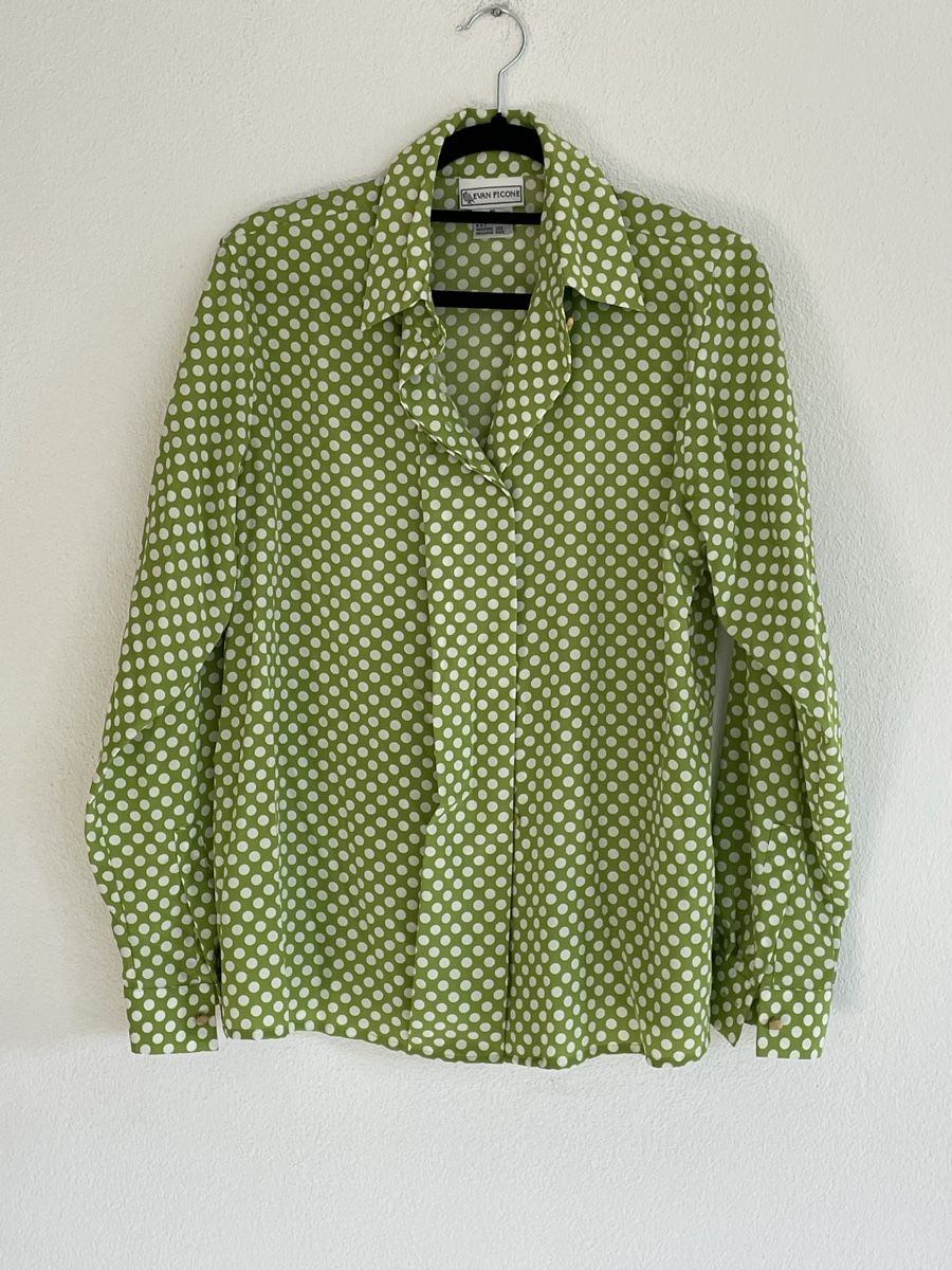 Blusen: Vintage Evan Picone Polka dots Blouse size M – Gebraucht aus Richterswil von Prangins9