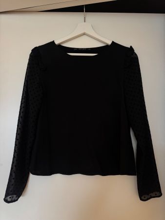 Elegante Zara Bluse, schwarz, Gr. XS