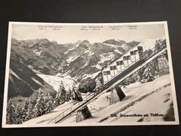 Postkarte Braunwaldbahn mit Tödikette1955  (P115)