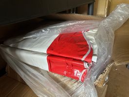 PVC-Partyzelt 3 × 6 m, Rot/Weiss