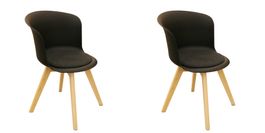 Enko Stuhl 2er-Set | Schwarz | Marke: Nordic Chic