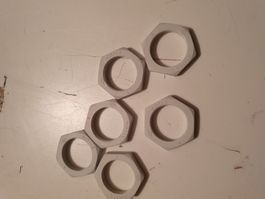 Gegenmutter PVC M25x1.5 6Stück Kunststoffmutter Mutter