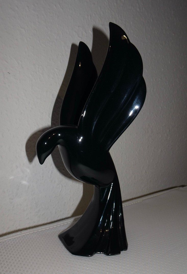 Portacandele: Bougeoir statuette d'oiseau noir – Usato da Châtelaine venduto da fil_7lqg 1
