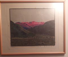 wunderschöner, alter Druck, 74/200. Rosengarten bei Bozen.