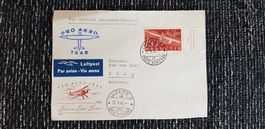 Flugpost Briefvorderseite Jahrgang 1946