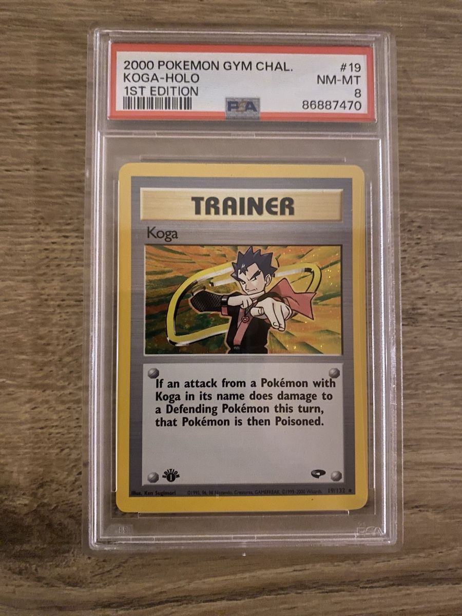 Pokémon Carte collezionabili: Koga PSA 8 Near Mint / Mint Gym First – Usato da Oekingen venduto da blabbertyp