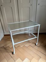 Retro Designer Servierwagen aus Metall und Glas
