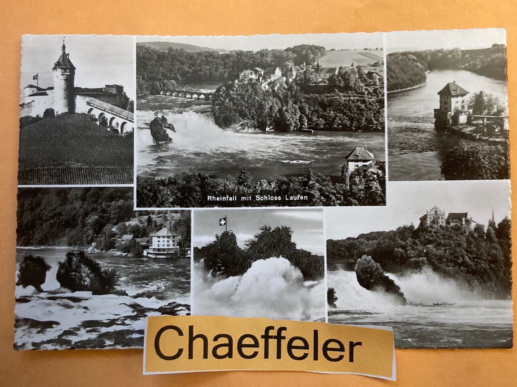 Cartes postales: 1952 Rheinfall mit Schloss Laufen – D'occasion à Zürich par Chaeffeler