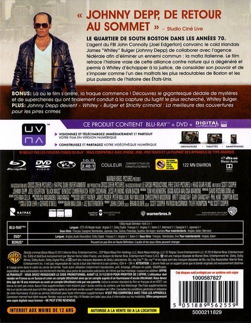 Tutti i DVDs: STRICTLY CRIMINAL (BLACK MASS) – Nuovo (secondo la descrizione) da Bursins venduto da Adabel 1