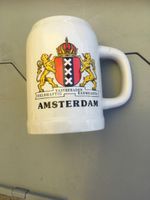 Souvenir Tasse Amsterdam Wappen Keramik weiss mit Henkel