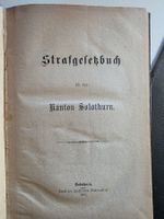 Strafgesetzbuch für den Kanton Solothurn 1885