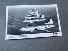 Postkarte Vickers Supermarine Attacker Flugzeug guter Zus...