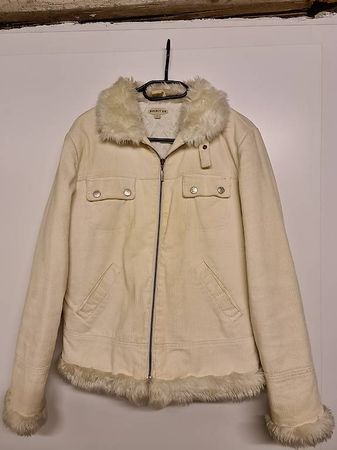 Manchester Kunstfelljacke, Gr. L, weiss