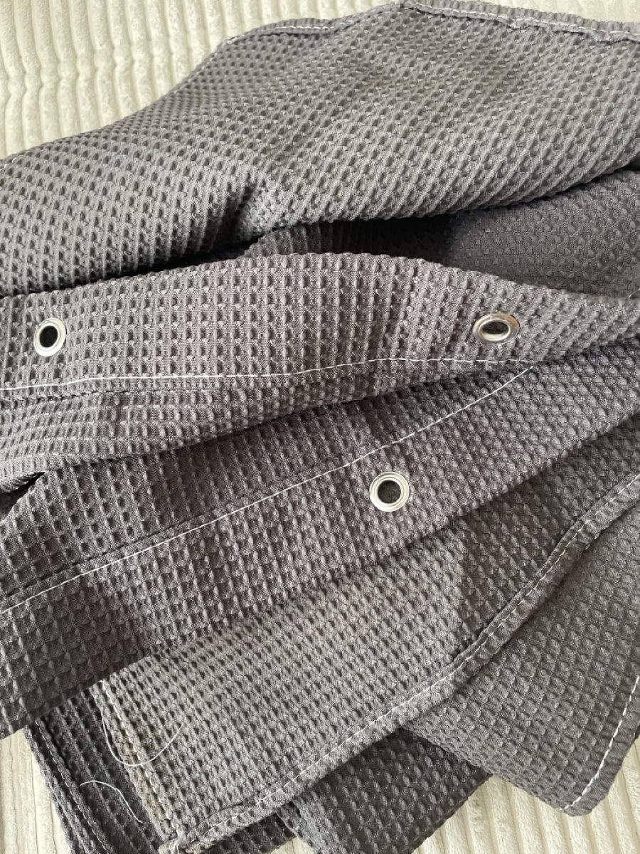 Docce: Duschvorhang Grau Waffelpiqué Polyester 120x180 – Usato da Basel venduto da kiko9