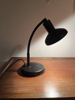 Schwarze Schreibtischlampe, Schwanenhals, Italy