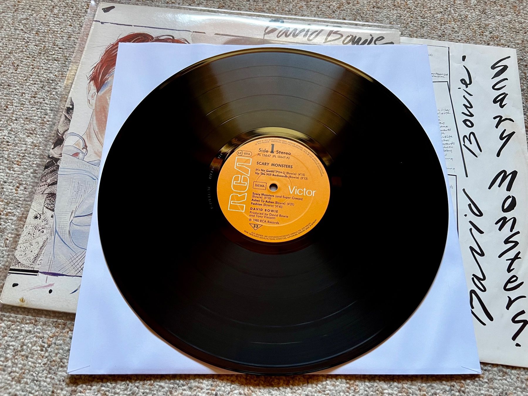 Schallplatten: David Bowie – Scary Monsters LP GEWASCHEN – Gebraucht aus Unterseen von  1