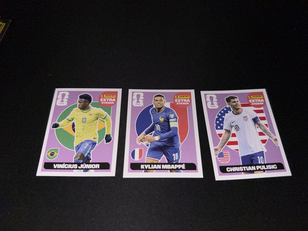 Panini Sammelbilder & Trading cards: 3 Panini Extra Sticker: Vini Jr, Mbappé, Pulisic – Neu (gemäss Beschreibung) aus Basel von MoCards_Switzerland