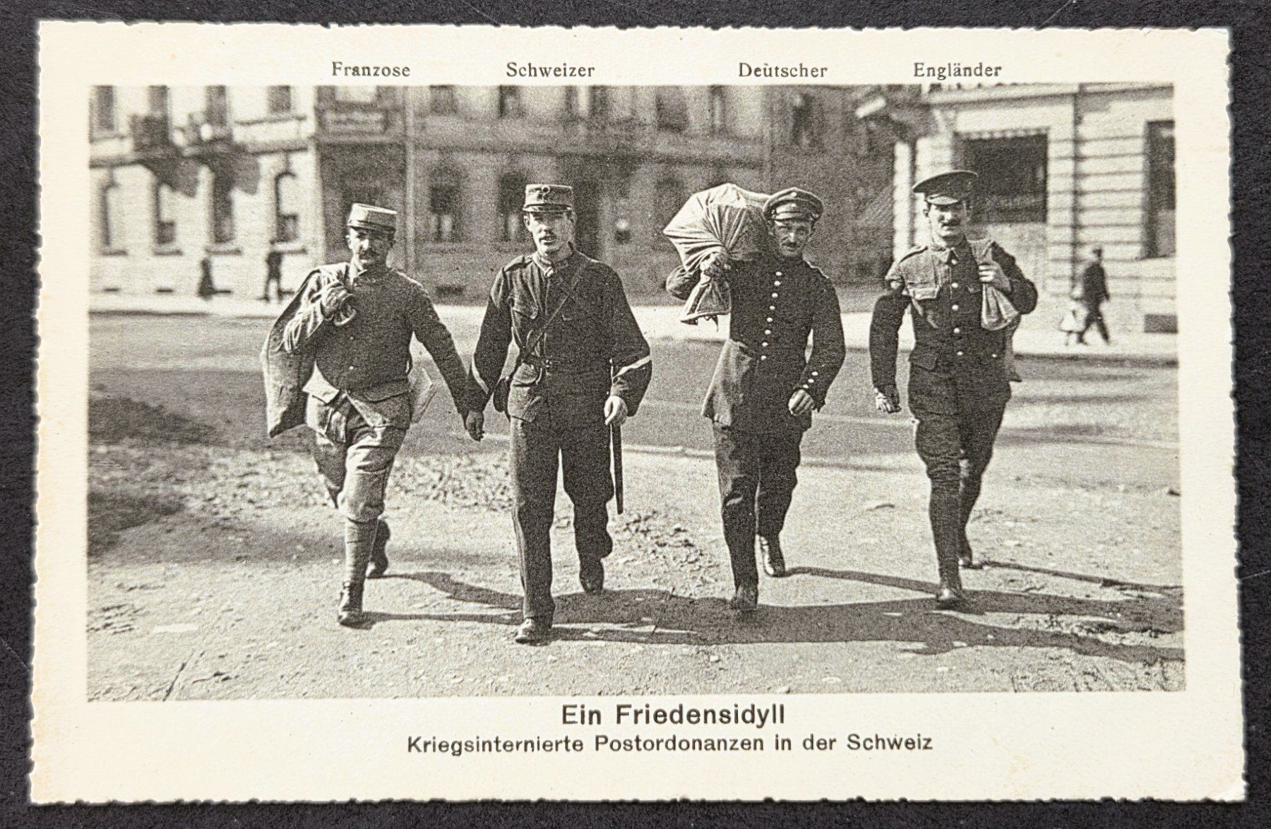 Ansichtskarten: Kriegsinternierte Postordonanzen Armee Post Schweiz PK CP – Gebraucht aus Tavannes von Cire