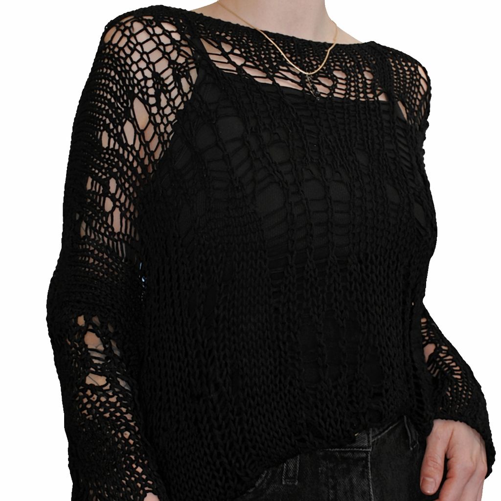 Maglioni & Felpe: Strickpullover / distressed / Netz / gothic – Usato da Rorschacherberg venduto da Oh.Lo