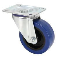 Adam Hall Hardware 372151 - Lenkrolle 100 mm mit blauem Rad